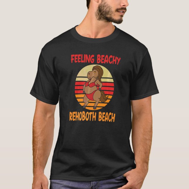 Rehoboth Beach Urlaub  Spaß Pferd T-Shirt (Vorderseite)
