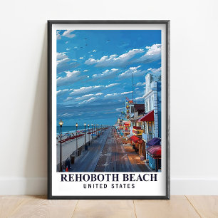 Rehoboth Beach Wandkunst - Boardwalk Druck - Rehob Poster