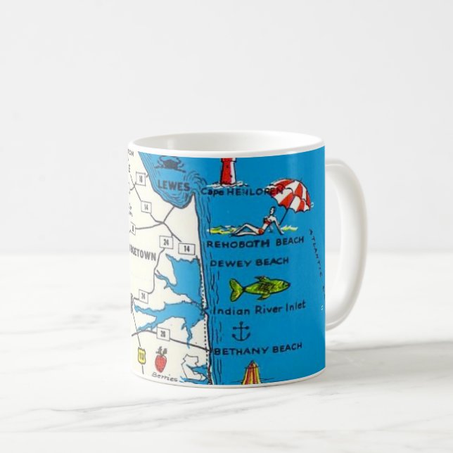 Rehoboth Bethany Beach Delaware Tasse (VorderseiteRechts)