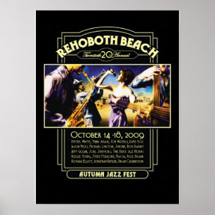 Rehoboth Strand-Herbst-JazzFest 2009 Poster