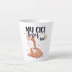 Rehwild Reh und Baby Rehkitz Meine Gigi liebt mich Milchtasse