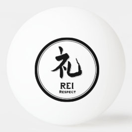 REI respektive bushido Tusamurai Kanji tätoto Tischtennisball