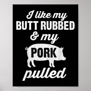 Reib Mein Hinterteil Lustige Bbq Barbeque Smoker G Poster