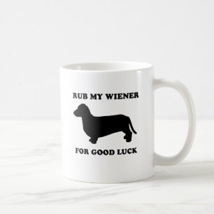 Reiben Sie meine Dackel für viel Glück Kaffeetasse