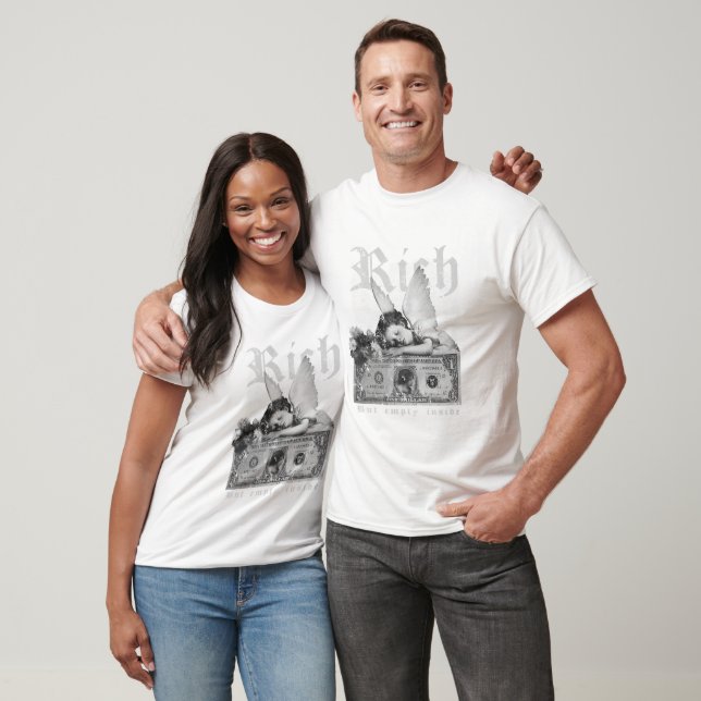 Reich aber leerer Vintage Engel T-Shirt (Unisex)