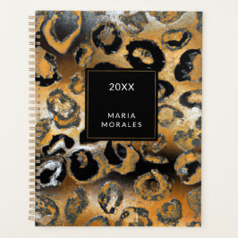 Reich Abstrakter Leopard-Druckplaner Planer