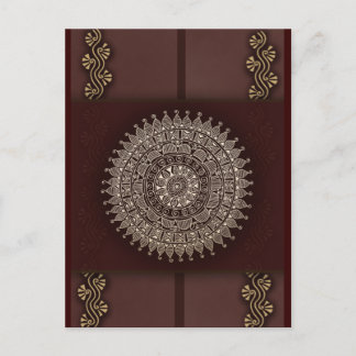Reich braune indische Dekoration Postkarte