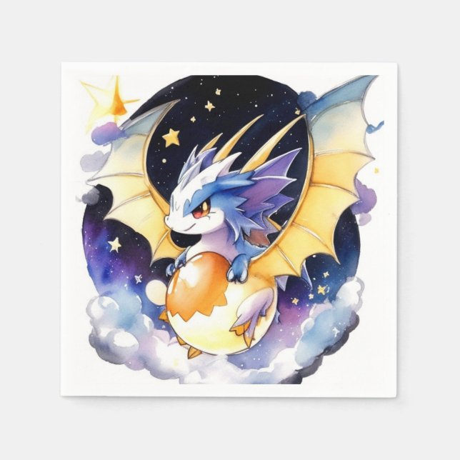 Reich der Drachen: Babydusche Serviette (Vorderseite)