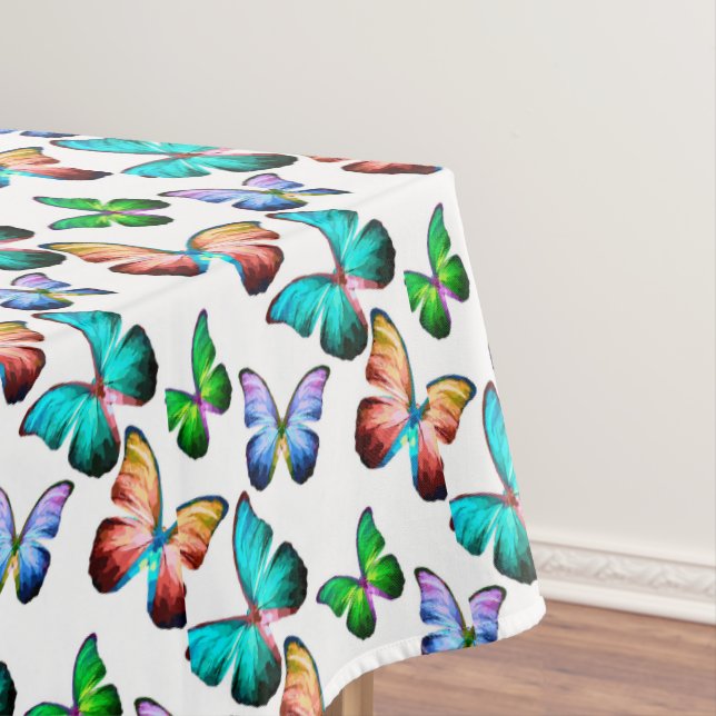 Reich des Musters der blauen exotischen Schmetterl Tischdecke (Beispiel)