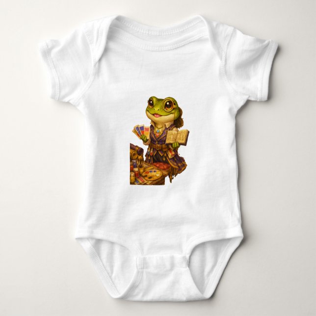 Reich Designer Frosch Charakter Baby Strampler (Vorderseite)