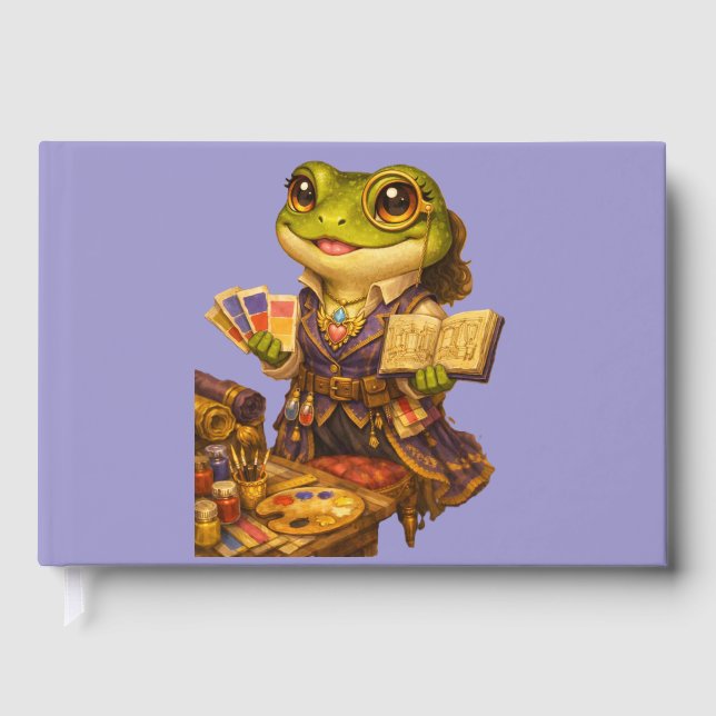 Reich Designer Frosch Charakter Gästebuch (Vorderseite)