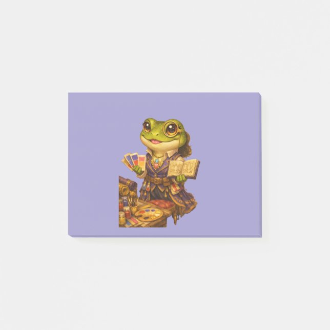 Reich Designer Frosch Charakter Post-it Klebezettel (Vorderseite)