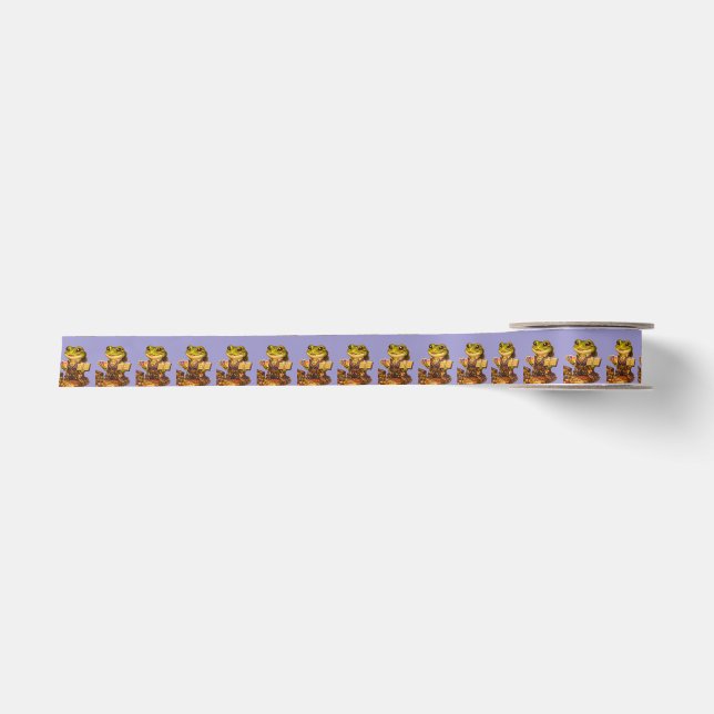 Reich Designer Frosch Charakter Satinband (Vorderseite)