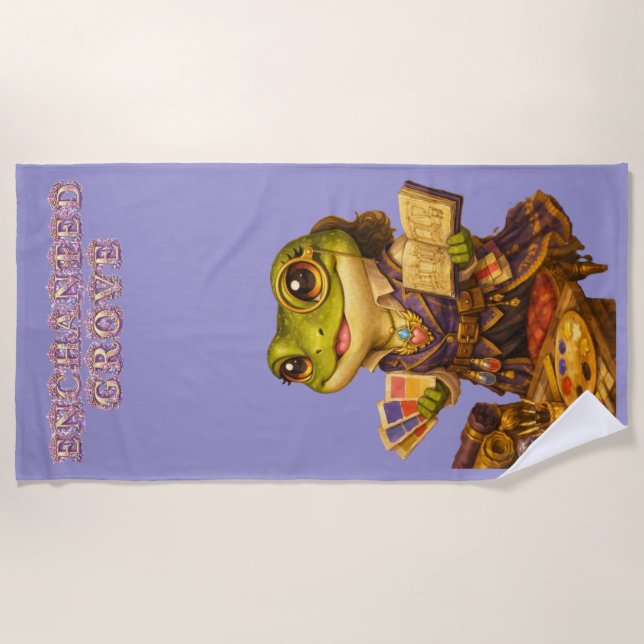 Reich Designer Frosch Charakter Strandtuch (Vorderseite)