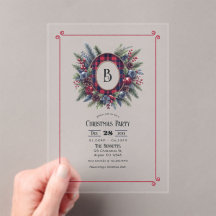 Reich Kariertes Monogram Weihnachtsfest Party