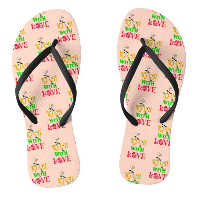 Reich mit Liebe Flip Flops (Fußbett)