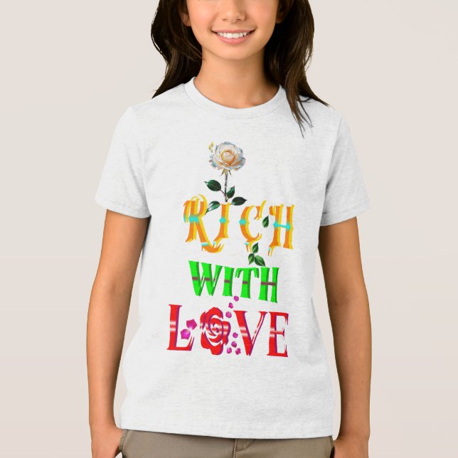 Reich mit Liebe Tri-Blend Shirt (Vorderseite)