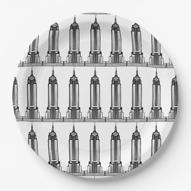 Reich-Staats-Gebäude-Papier-Teller Pappteller (Vorderseite)