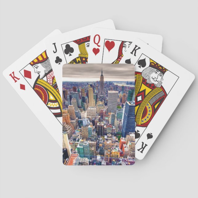 Reich-Staats-Gebäude und Midtown Manhattan Spielkarten (Rückseite)