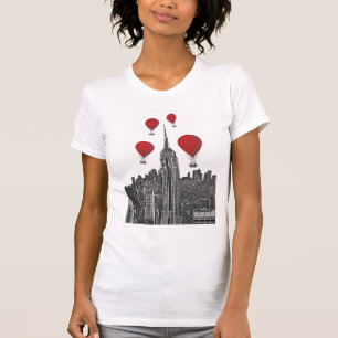 Reich-Staats-Gebäude und Rot - Heißluft-Ballone T-Shirt