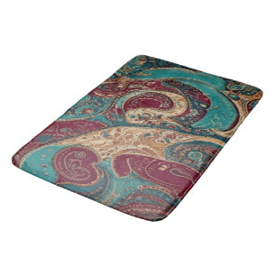 Reich verzierte Badematte im Boho-Stil mit edlen F