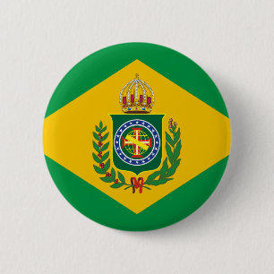 Reich von Brasilien-Flagge Knopf Button