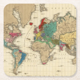 Reich von Napoleon Bonaparteanzeige 1811 Rechteckiger Pappuntersetzer