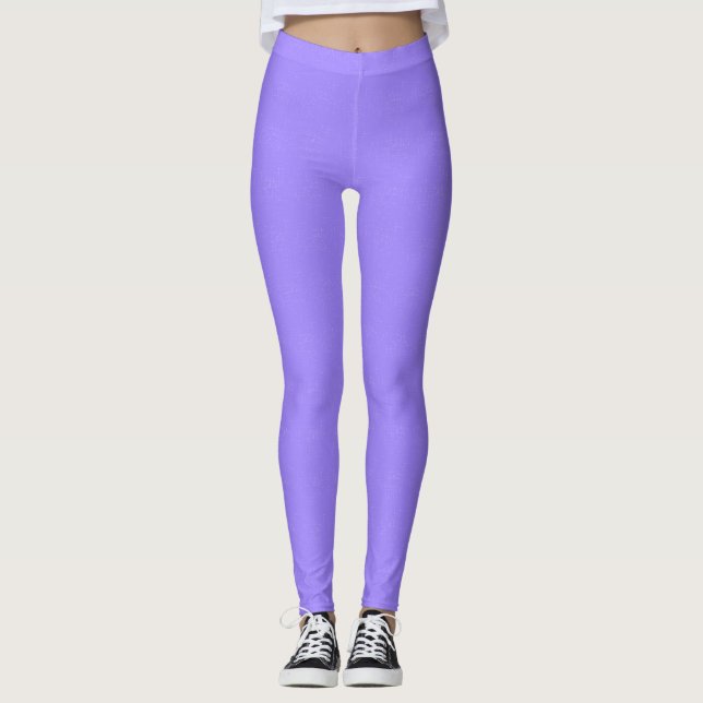 Reich, zarter lila Textur Leggings (Vorderseite)