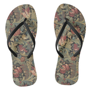 Reiche Blumenband Brocade Damask Flip Flops