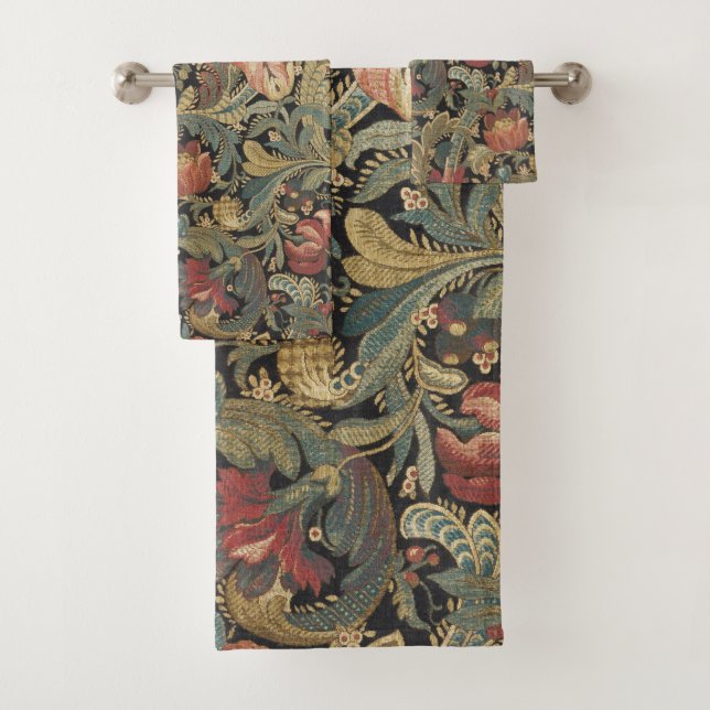 Reiche Blumenbänder Brocade Antique Classic Badhandtuch Set (Insitu)