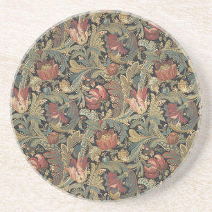 Reiche Blumenbänder Brocade Antique Classic Getränkeuntersetzer