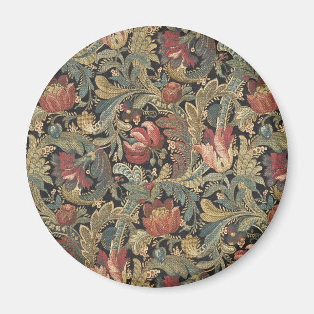 Reiche Blumenbänder Brocade Antique Classic Magnet (Vorne)