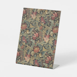 Reiche Blumenbänder Brocade Antique Classic Sockelschild