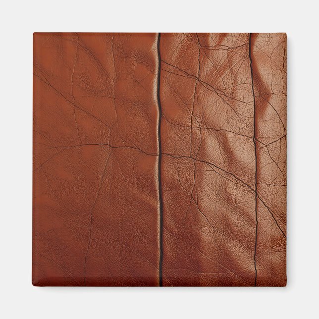 Reiche braune Ledertextur Magnet (Vorne)