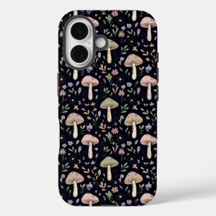 Reiche Dunkle Pilze Nahtloses Muster Goblincore iPhone 16 Hülle