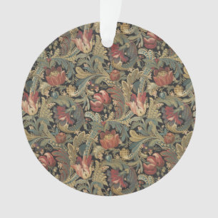 Reiche florale Teppichbrokat-Antik-Victorian Ornament