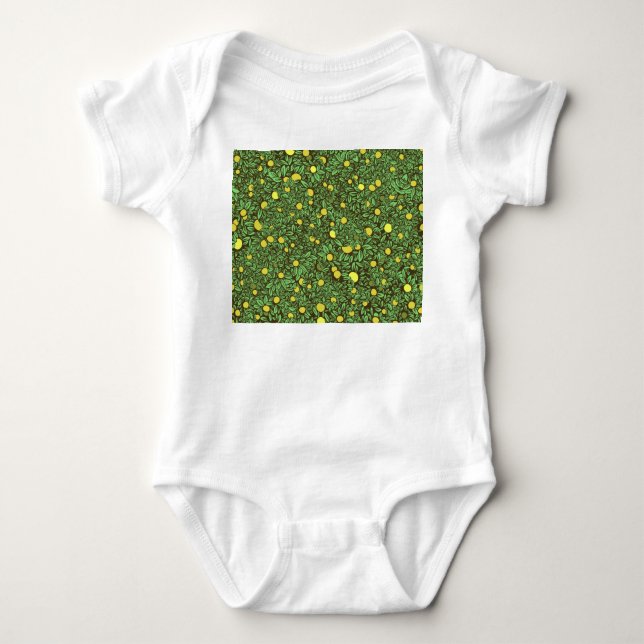 Reiche Grüne Obstgärten Baby Strampler (Vorderseite)