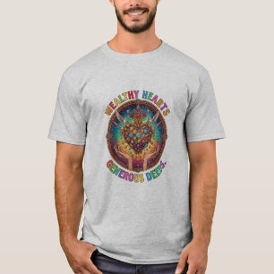 Reiche Herzen Großzügige Taten Emblem des Heiligen T-Shirt
