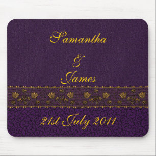 Reiche lila Hochzeit Mousepad