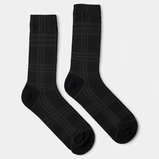 Reiche schwarze Töne schottisches Tartan-Karo-Must Socken