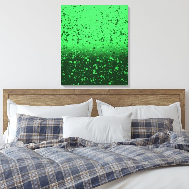 Reiche Smaragd-Minimalist-Kunst Leinwanddruck (Insitu (Schlafzimmer))