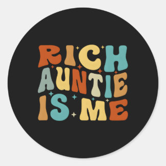 Reiche Tante ist mein Familienurlaub Erntedank Runder Aufkleber