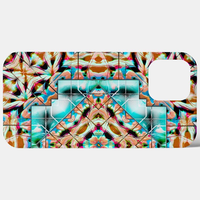 Reiche Textur mit silbernen Tellern, Kaleidoskop Case-Mate iPhone Hülle (Rückseite (Horizontal))