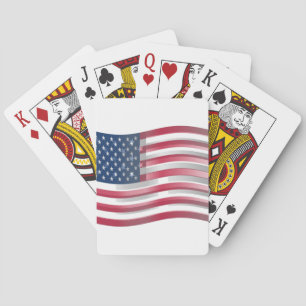 Reiche USA-Flagge: Wellige, mehrschichtige Design- Spielkarten