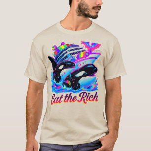 Reiche Wale essen 90er Orca-Wal Tier Yacht T-Shirt