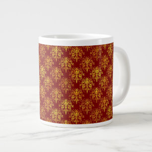 Reicher Feiertags-Damast Jumbo-Tasse