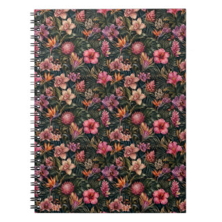Reicher Luxus Exotischer Blumenparadies Notizblock