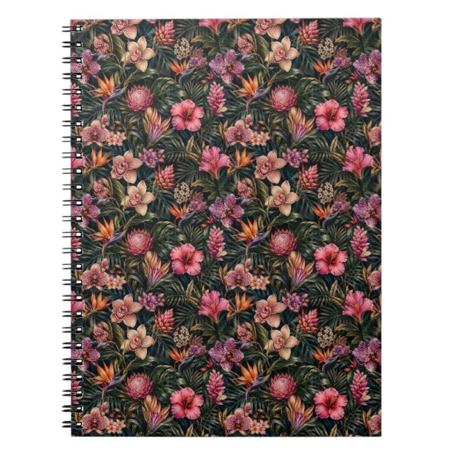 Reicher Luxus Exotischer Blumenparadies Notizblock (Vorderseite)