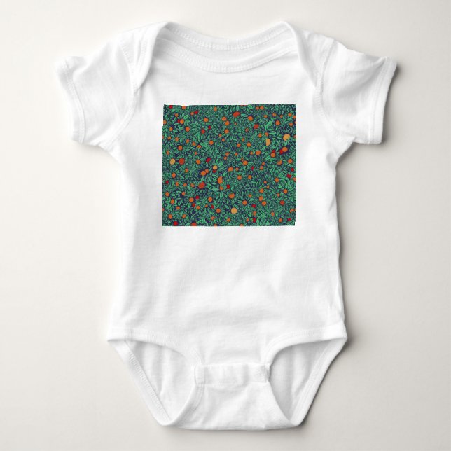 Reicher Orchard: Vintages Baummuster. Baby Strampler (Vorderseite)