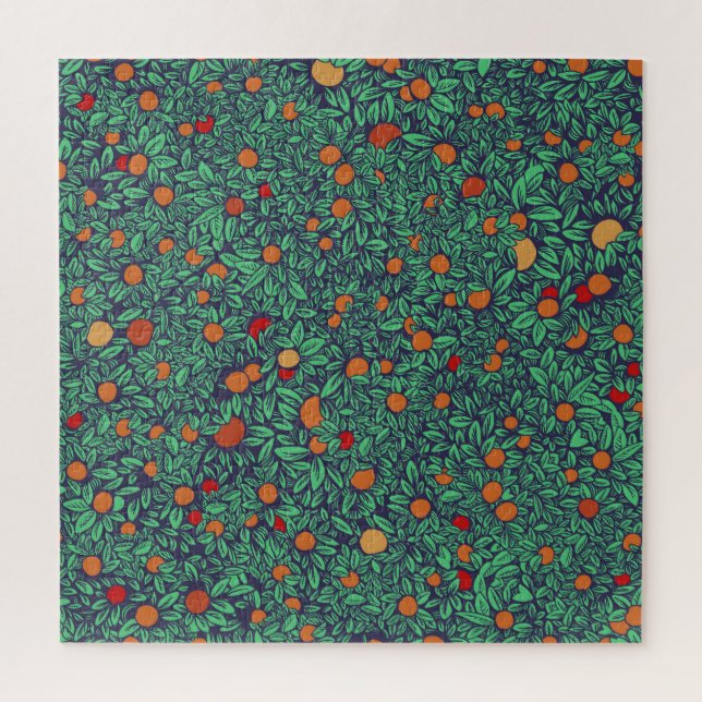 Reicher Orchard: Vintages Baummuster. Puzzle (Vertikal)